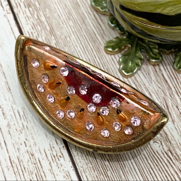 Artform Slice Watermelon Fruit Enamel Trinket - Picture 6 of 11